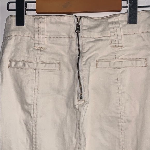 Anthro Holding Horses White Lace Up Denim Skirt - Picture 5 of 9